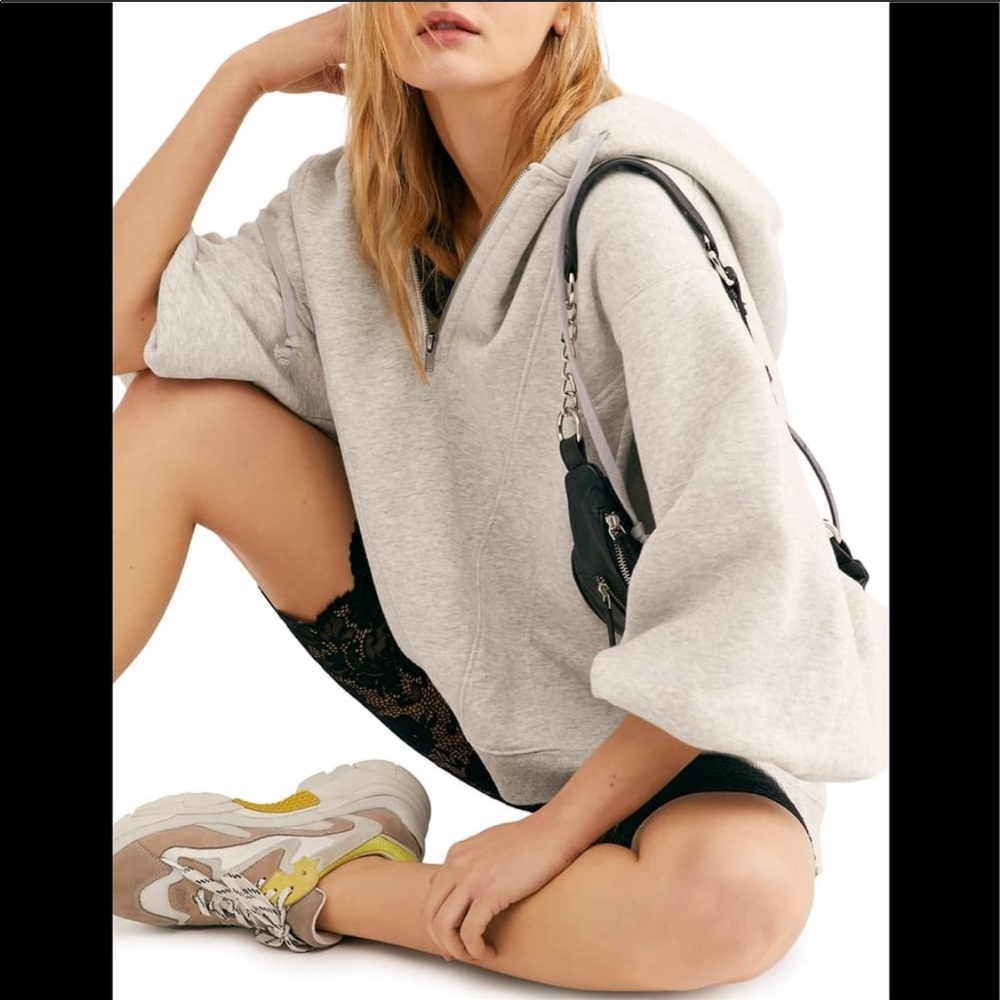 Free People High Road Hooded Pullover Size M Gray